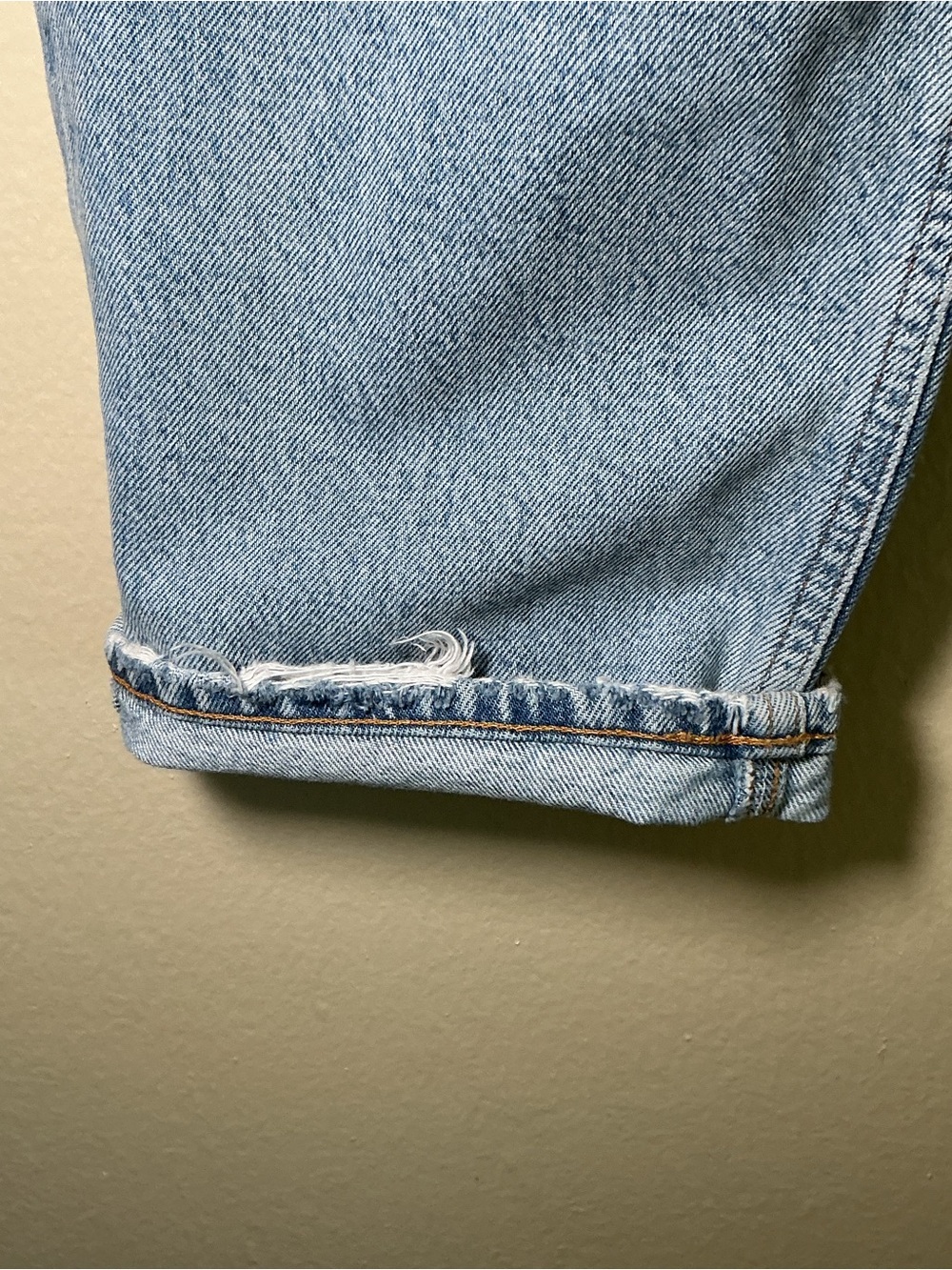 Agolde Women’s 90s Jeans 26 High Rise Distressed Organic Cotton L Wash - Picture 9 of 14